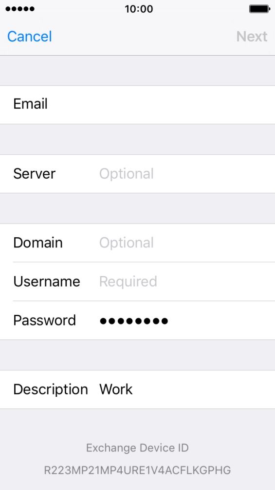 Press Server and key in the server address. Press Server and key in the server address.