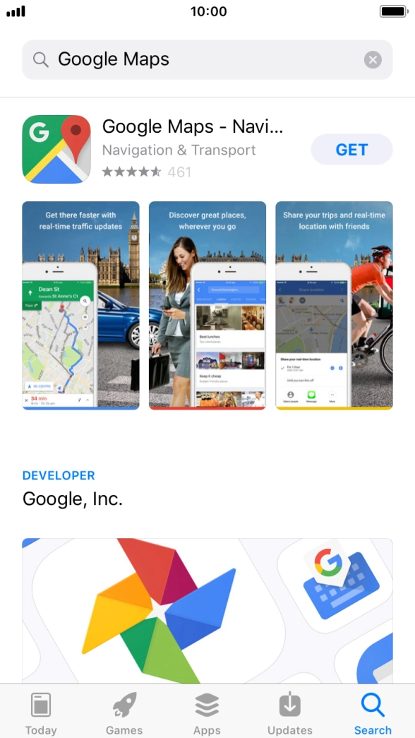 Press Google Maps.