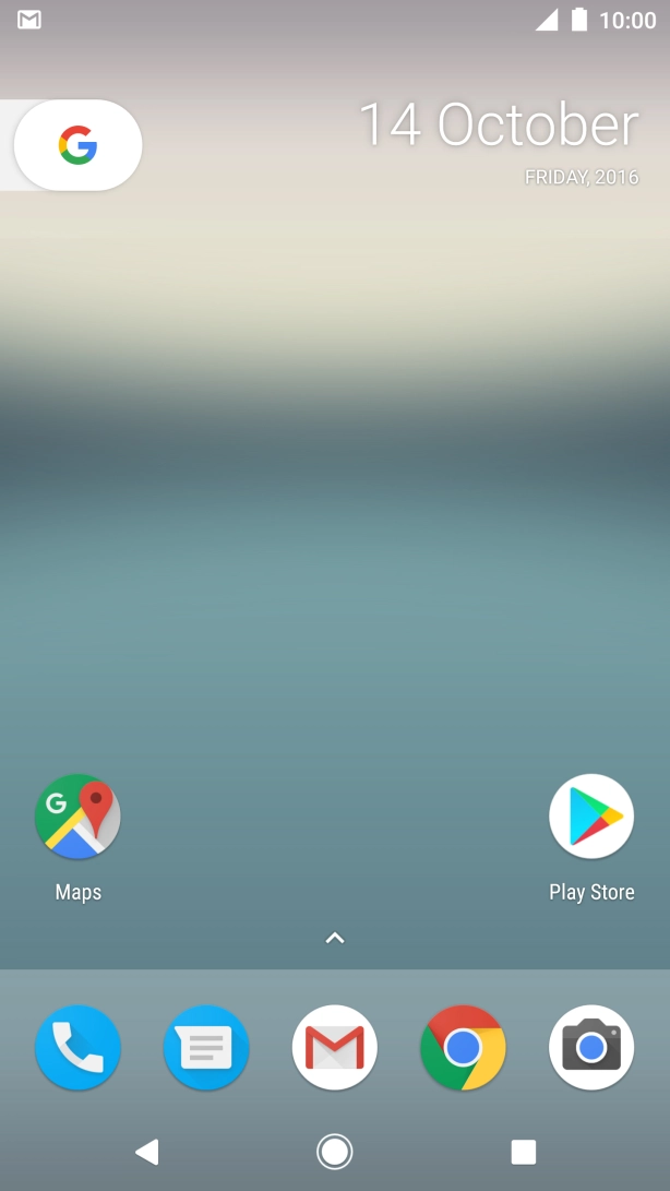 The email icon shows that you've received a new email.
