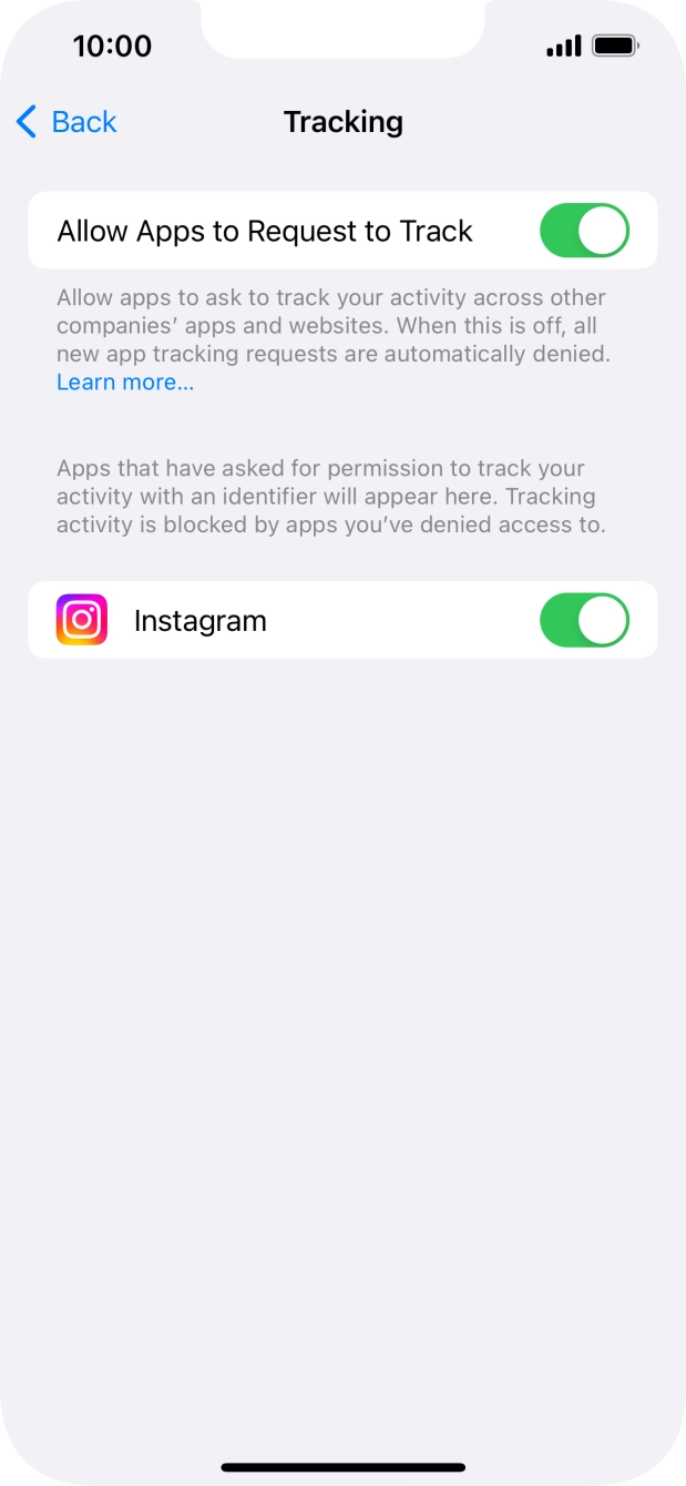 Press the indicator next to 