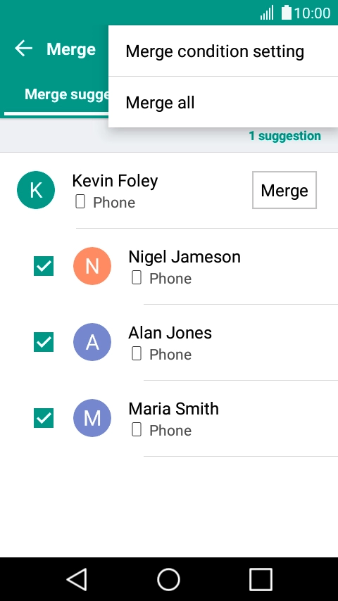 Press Merge all.
