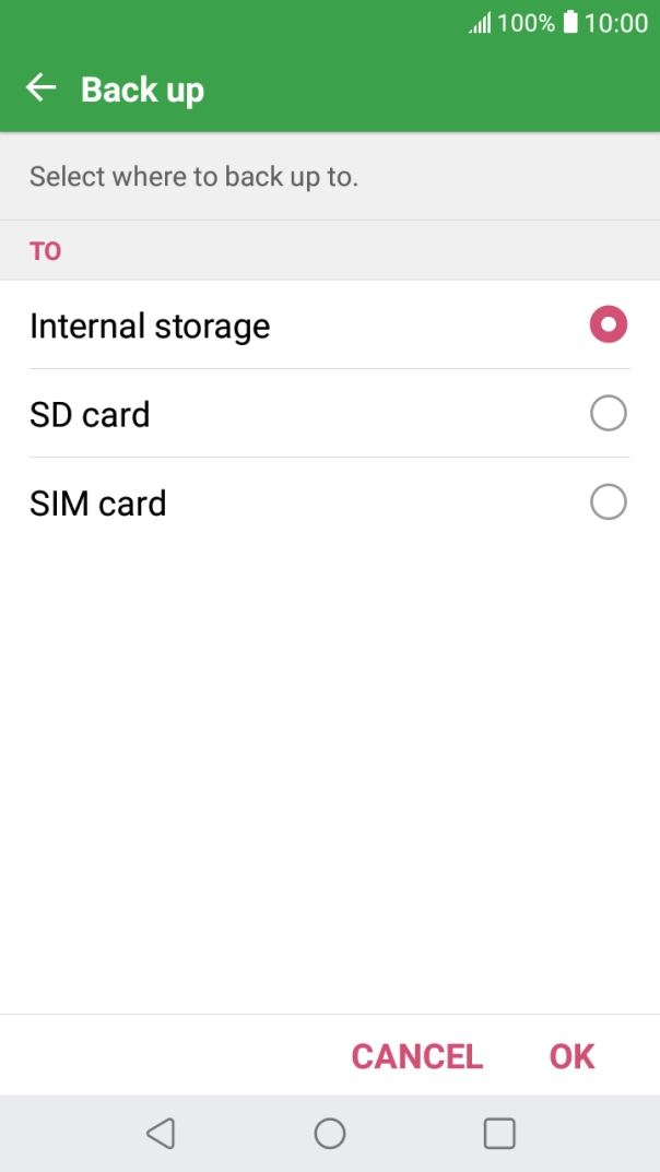 Press SIM card. Press SIM card.