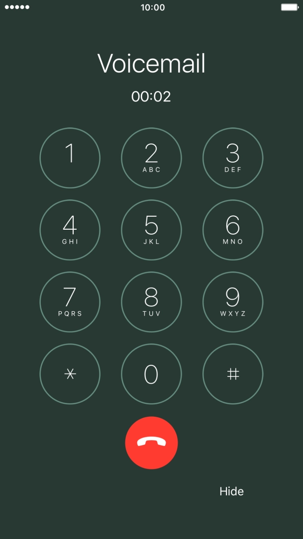 Press the end call icon to end the call. Press the end call icon to end the call.