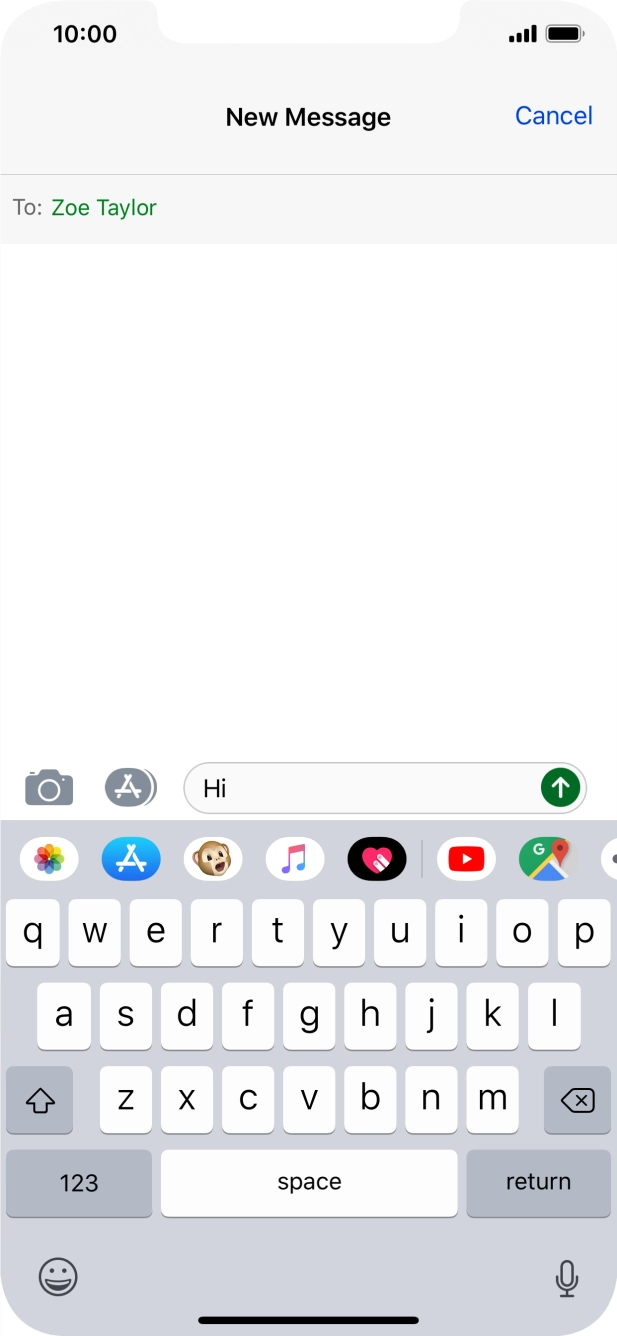 Press the picture icon. Press the picture icon.