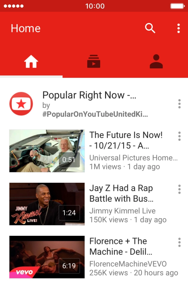 Press the search icon. Press the search icon.