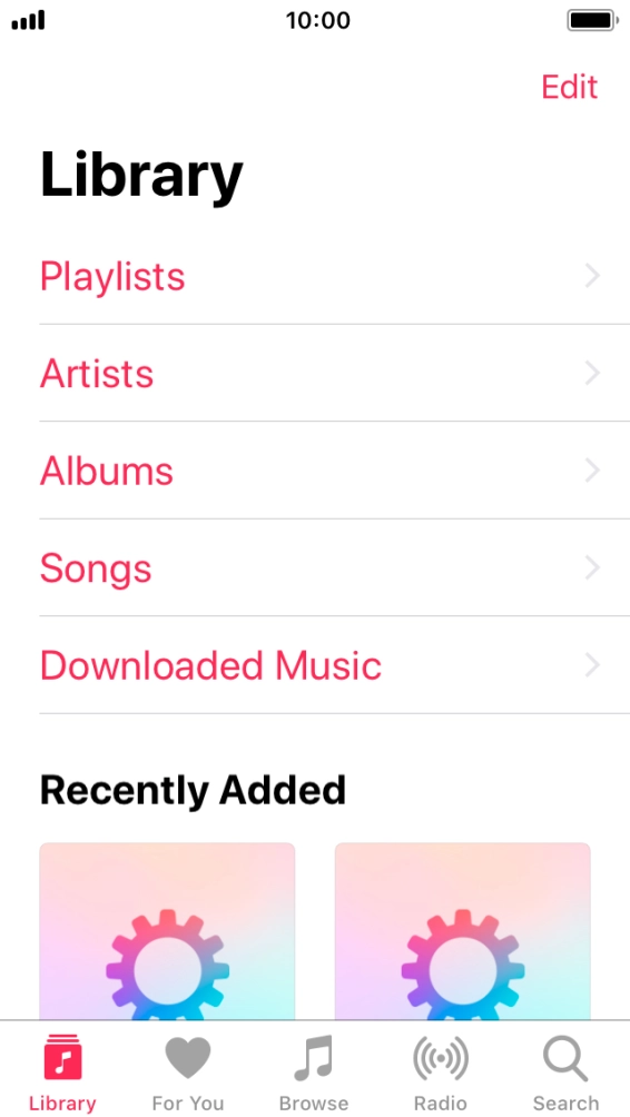 Press Playlists.