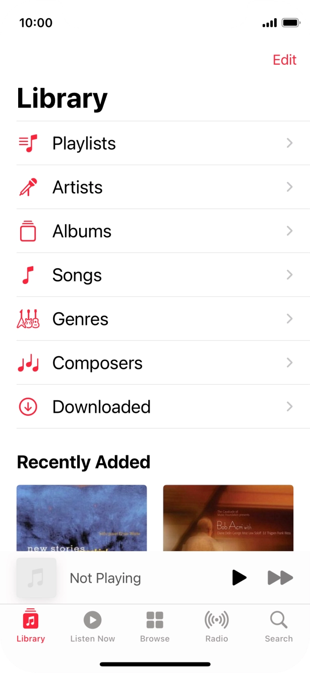 Press Playlists.