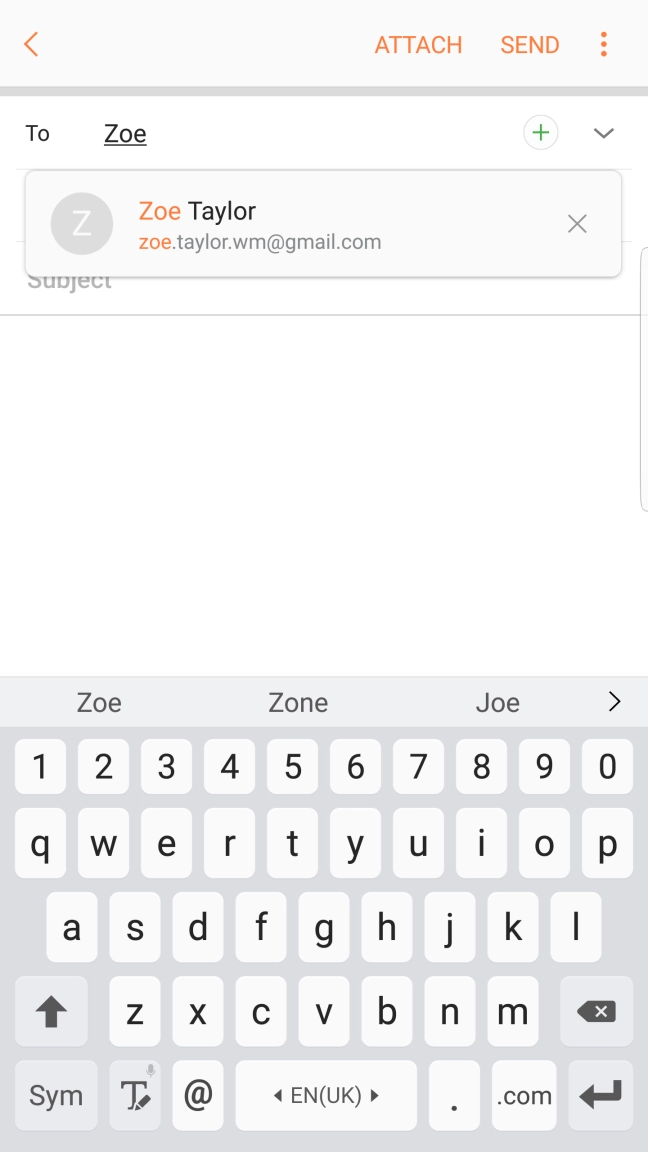 Press the required contact.