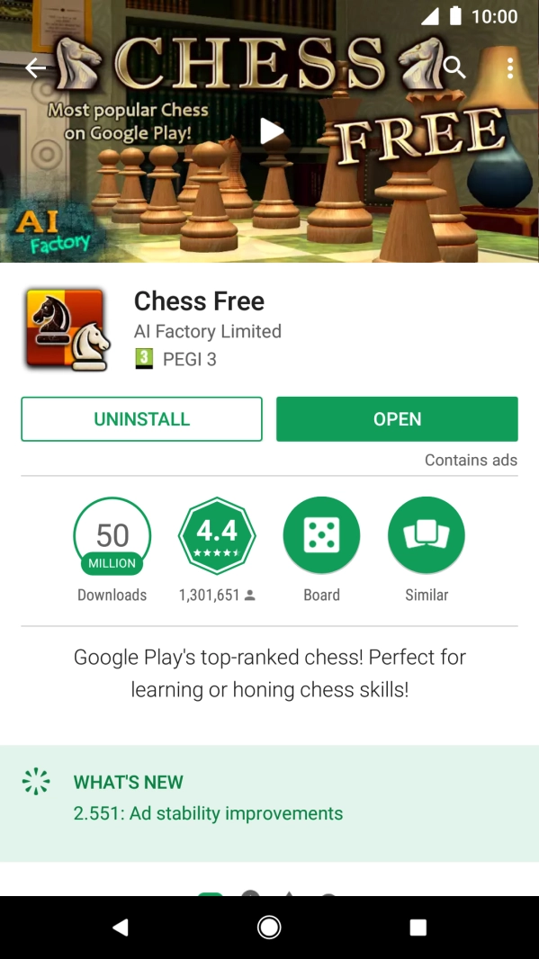 Press UNINSTALL.