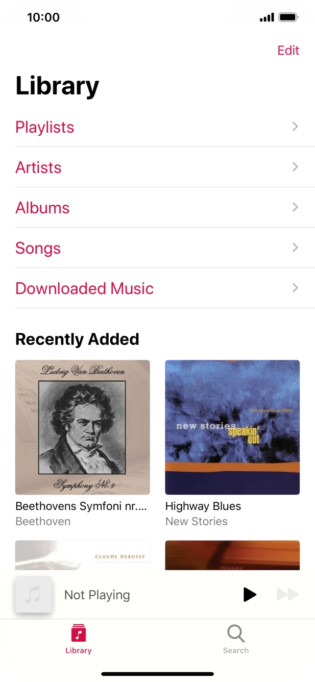 Press Playlists.