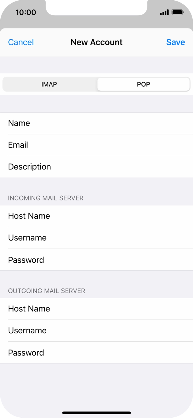 Press Save. Your email account has now been set up. To select more settings for incoming and outgoing server, proceed with the following steps.