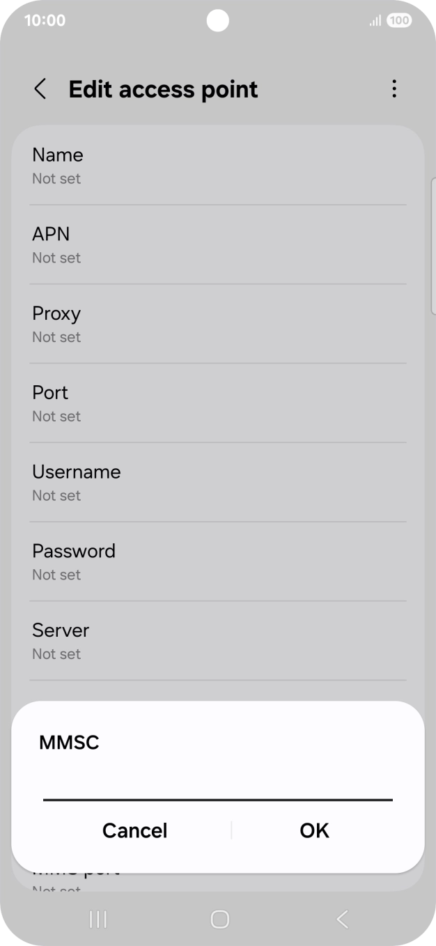Key in http://mmsc.telstra.com:8002 and press OK. Key in http://mmsc.telstra.com:8002 and press OK.