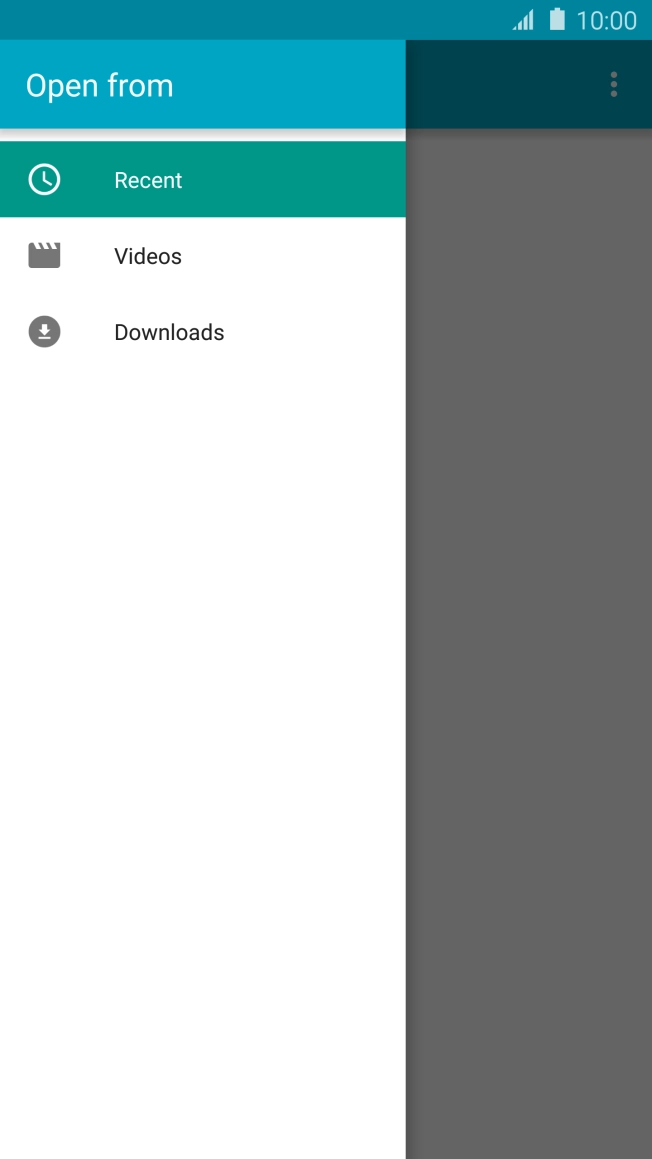 Press Videos and go to the required folder.