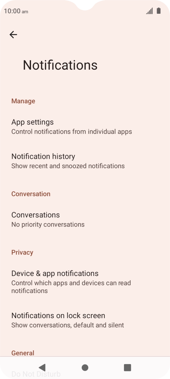 Press App settings. Press App settings.