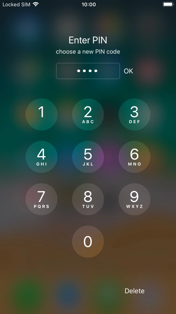 Key in a new four-digit PIN and press OK. Key in a new four-digit PIN and press OK.