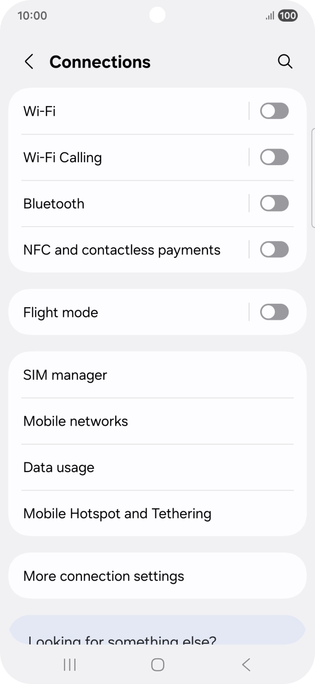 Press Mobile networks.