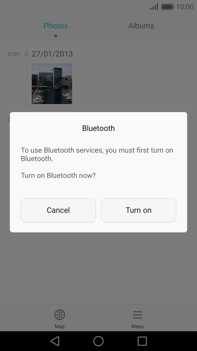 If Bluetooth is turned off, press Turn on to turn it on. If Bluetooth is turned off, press Turn on to turn it on.