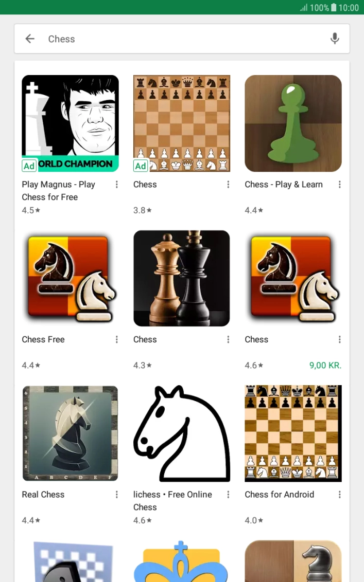Press the required app. Press the required app.