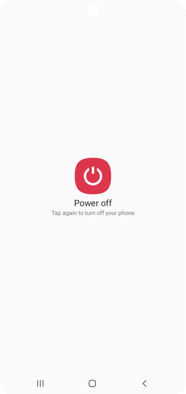 Press Power off.