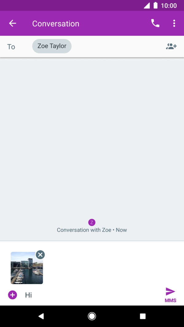 Press the send icon.