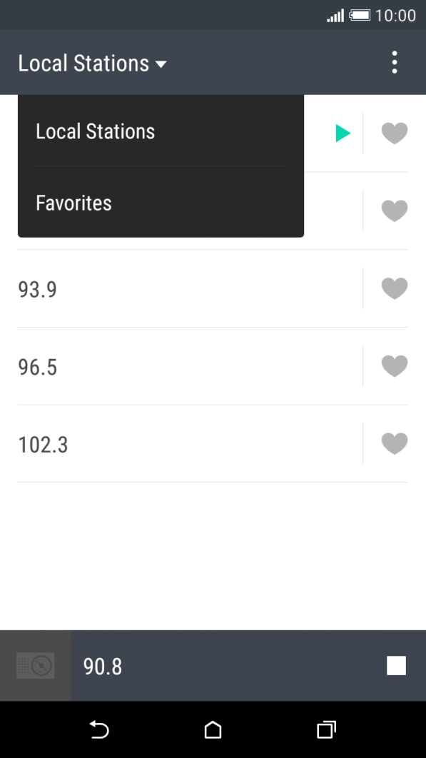 Press Favorites.