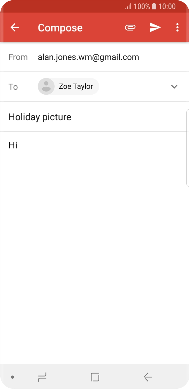 Write the required text and press the send icon.