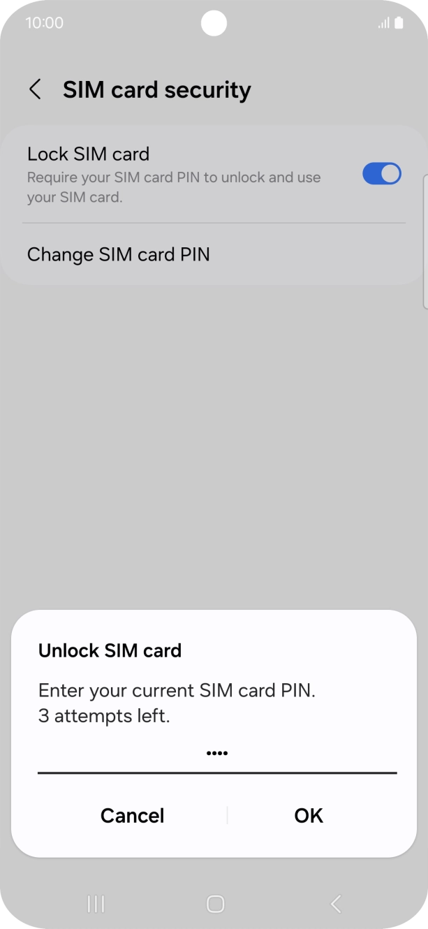 Key in your PIN and press OK. Key in your PIN and press OK.