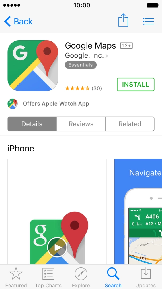 Press INSTALL and wait while Google Maps is installed. Press INSTALL and wait while Google Maps is installed.