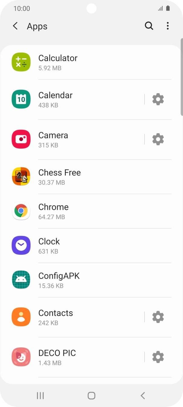 Press the required app. Press the required app.