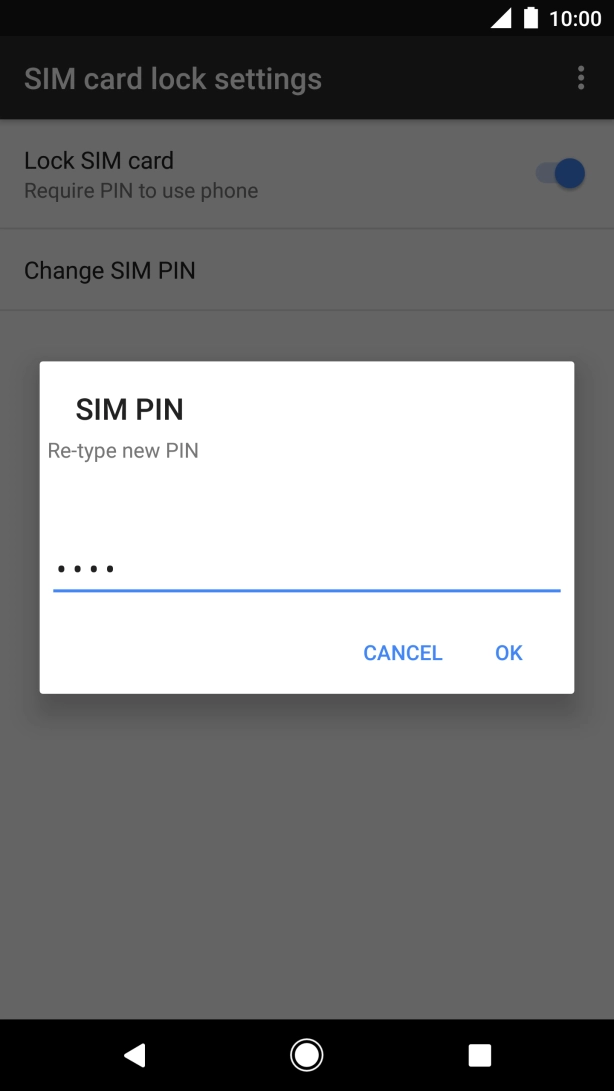 Key in the new PIN again and press OK. Key in the new PIN again and press OK.