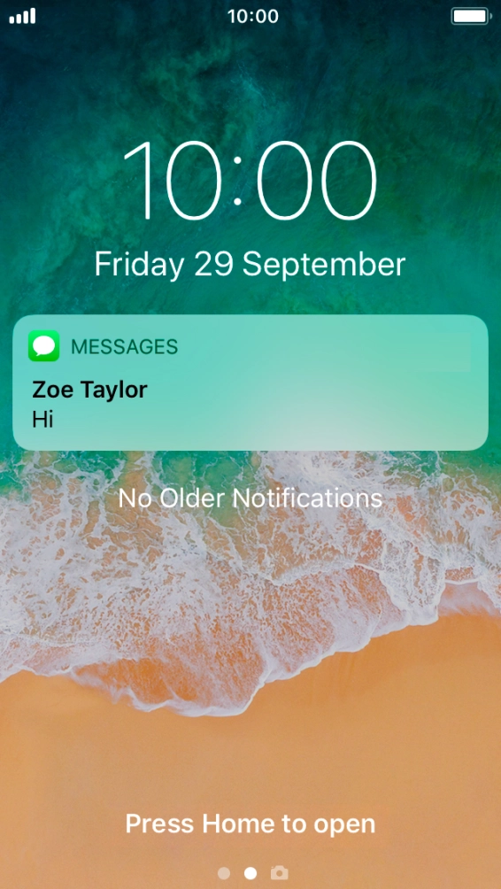Press the required push notification and follow the instructions on the screen to use the selected function.