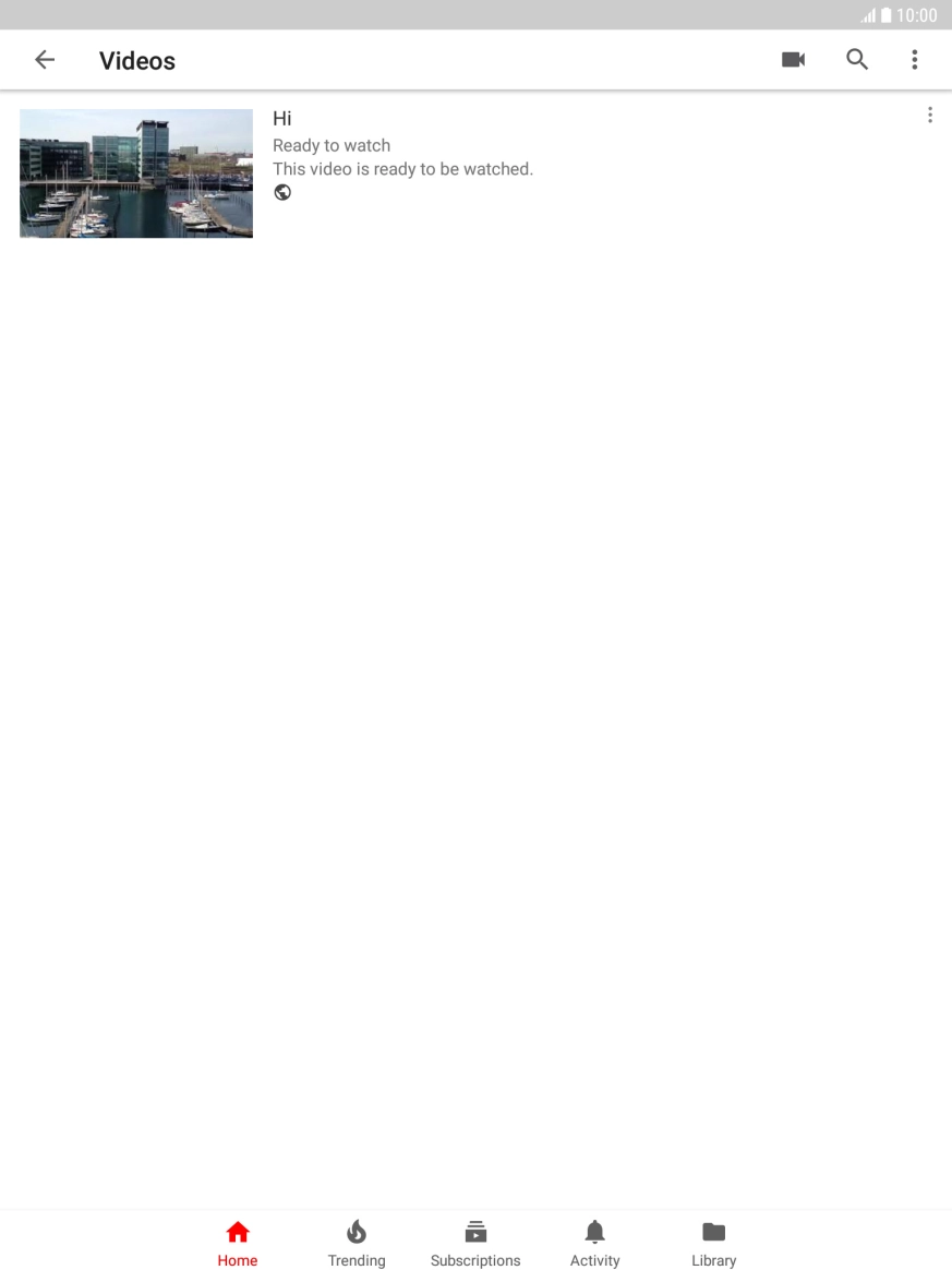 Press the search icon. Press the search icon.