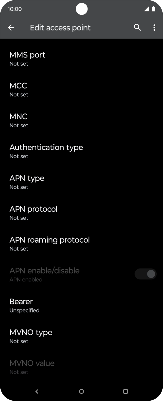 Press MMS port. Press MMS port.