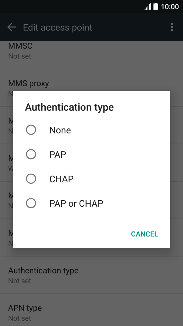 Press None.