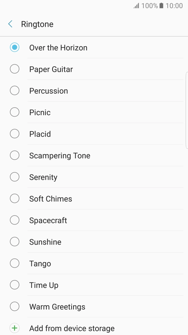Press Add from device storage.