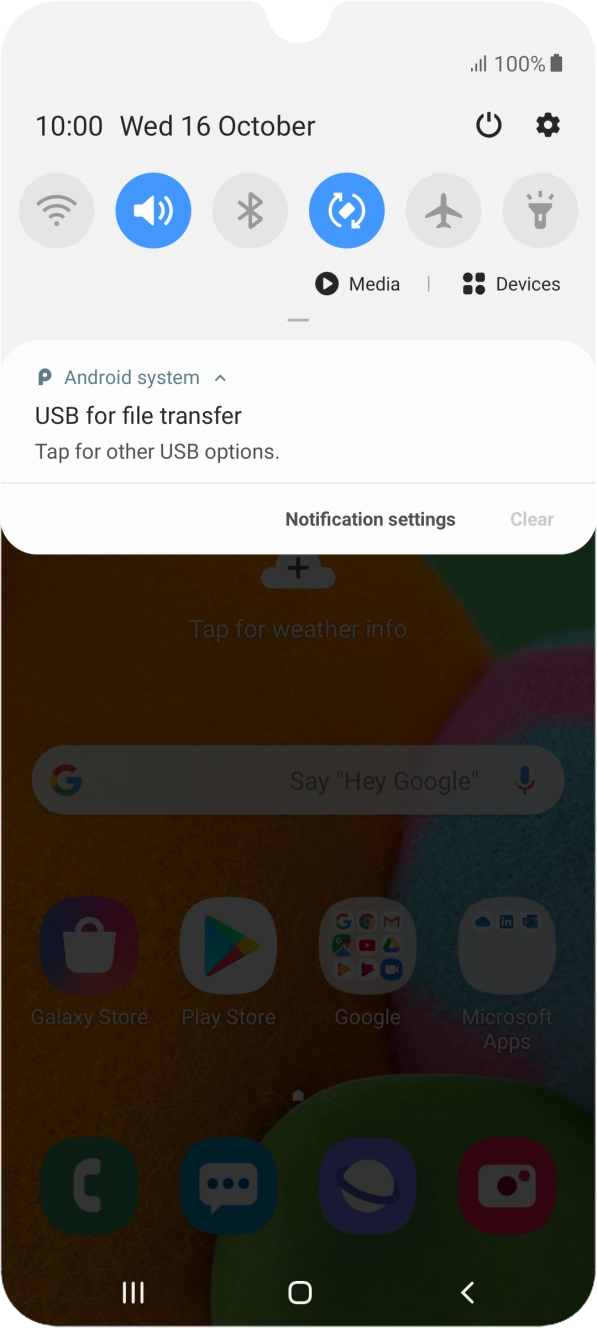 Press Tap for other USB options.. Press Tap for other USB options..
