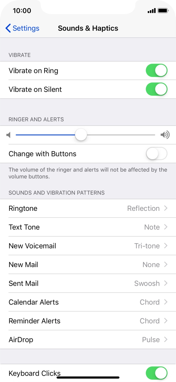 Press the indicator next to 