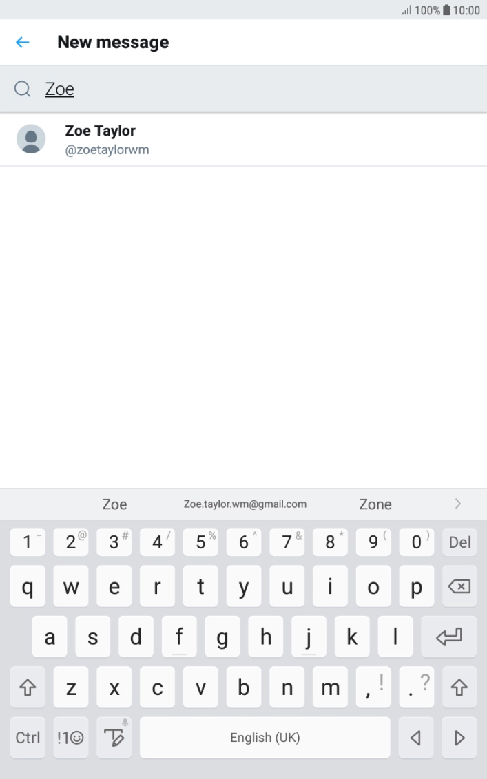 Press the required contact. Press the required contact.