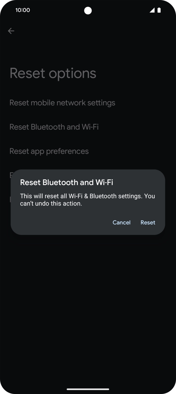Press Reset. Press Reset.