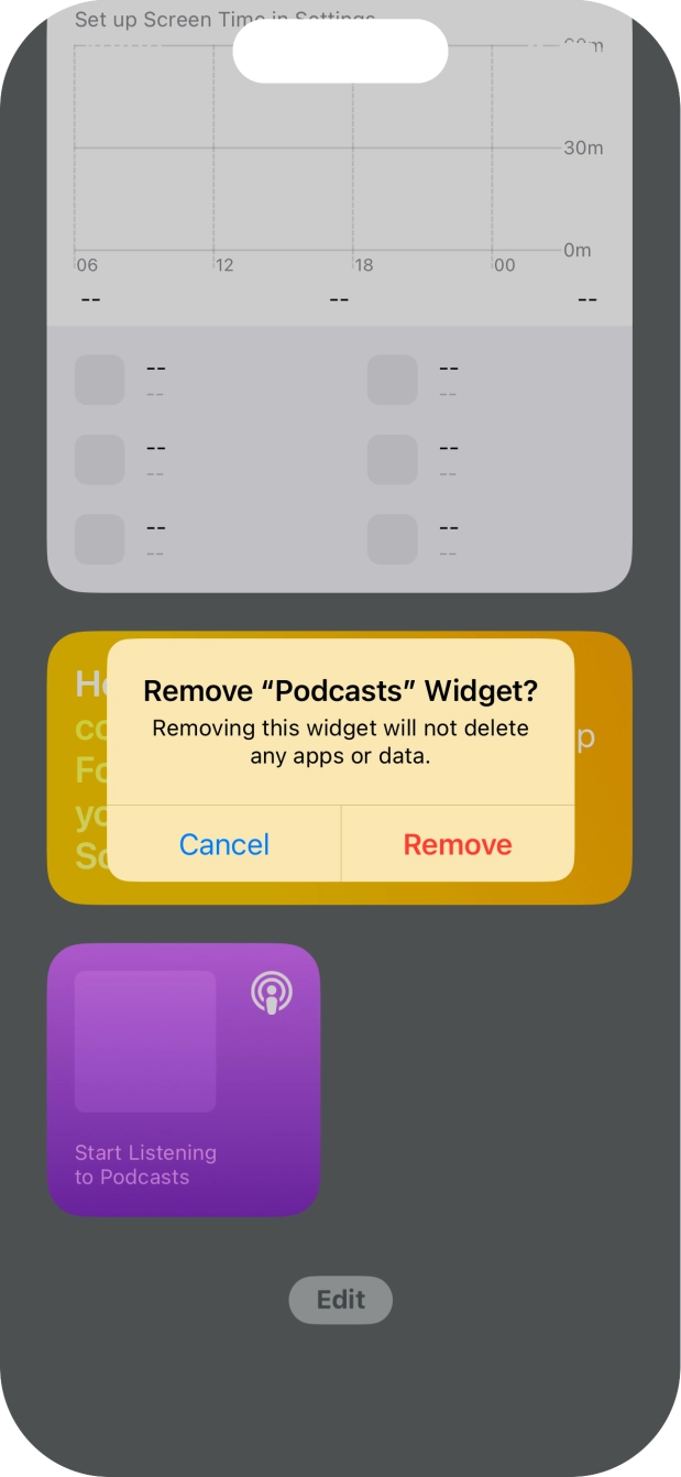 Press Remove. Press Remove.