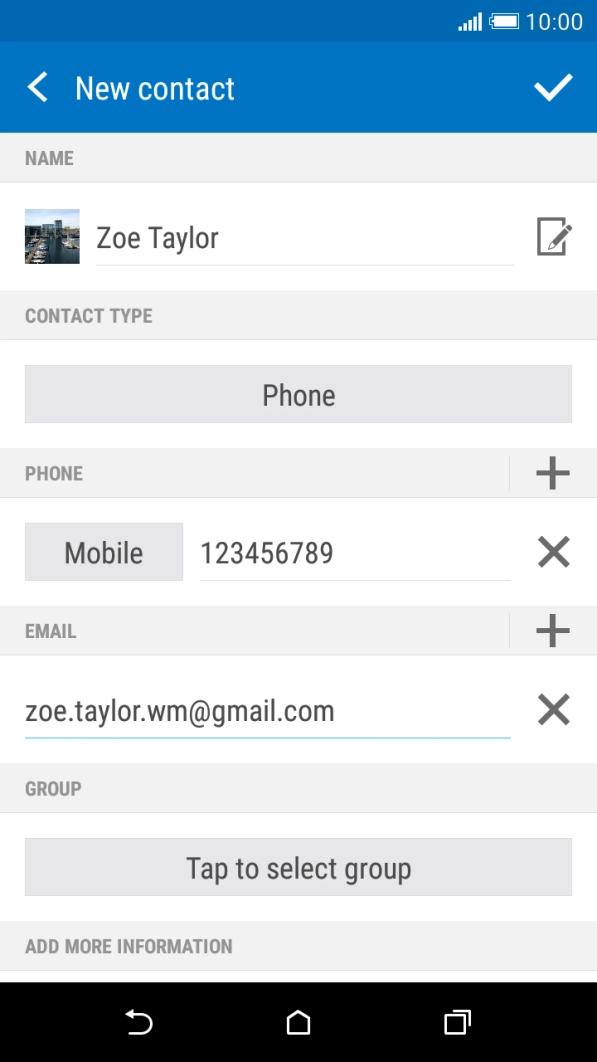 Press the confirm icon.