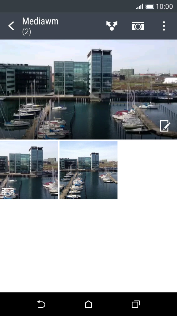 Press the required picture or video clip. Press the required picture or video clip.