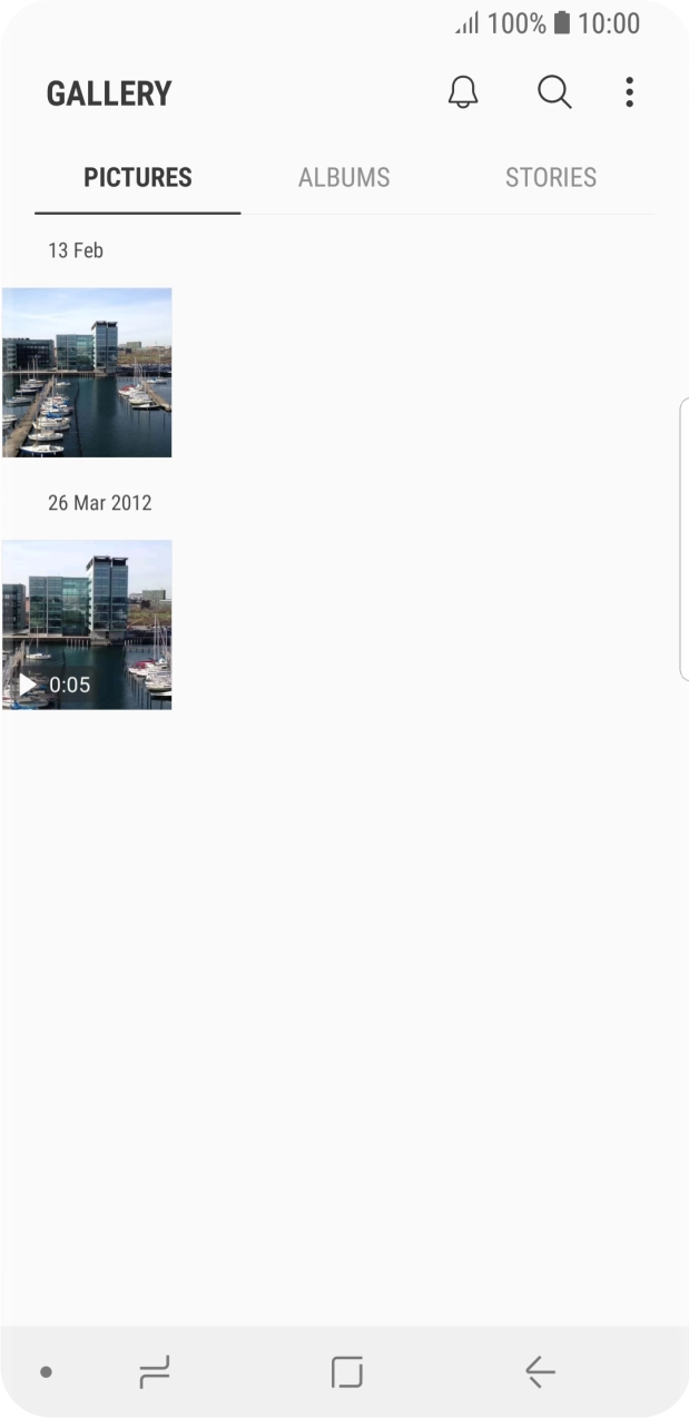 Press ALBUMS and go to the required folder.