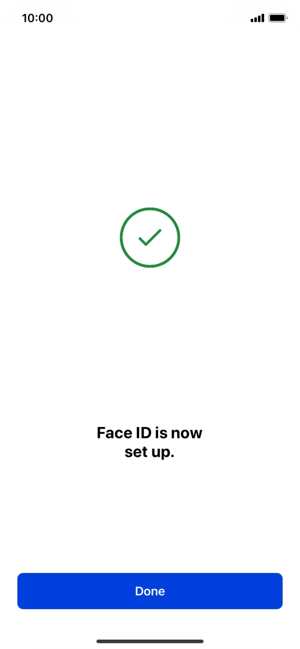 Press Done. If you haven't previously selected a phone lock code, key in a code of your own choice twice.