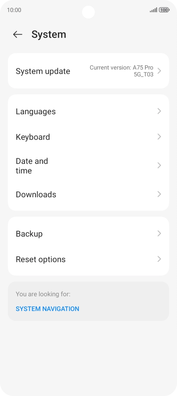 Press Reset options. Press Reset options.