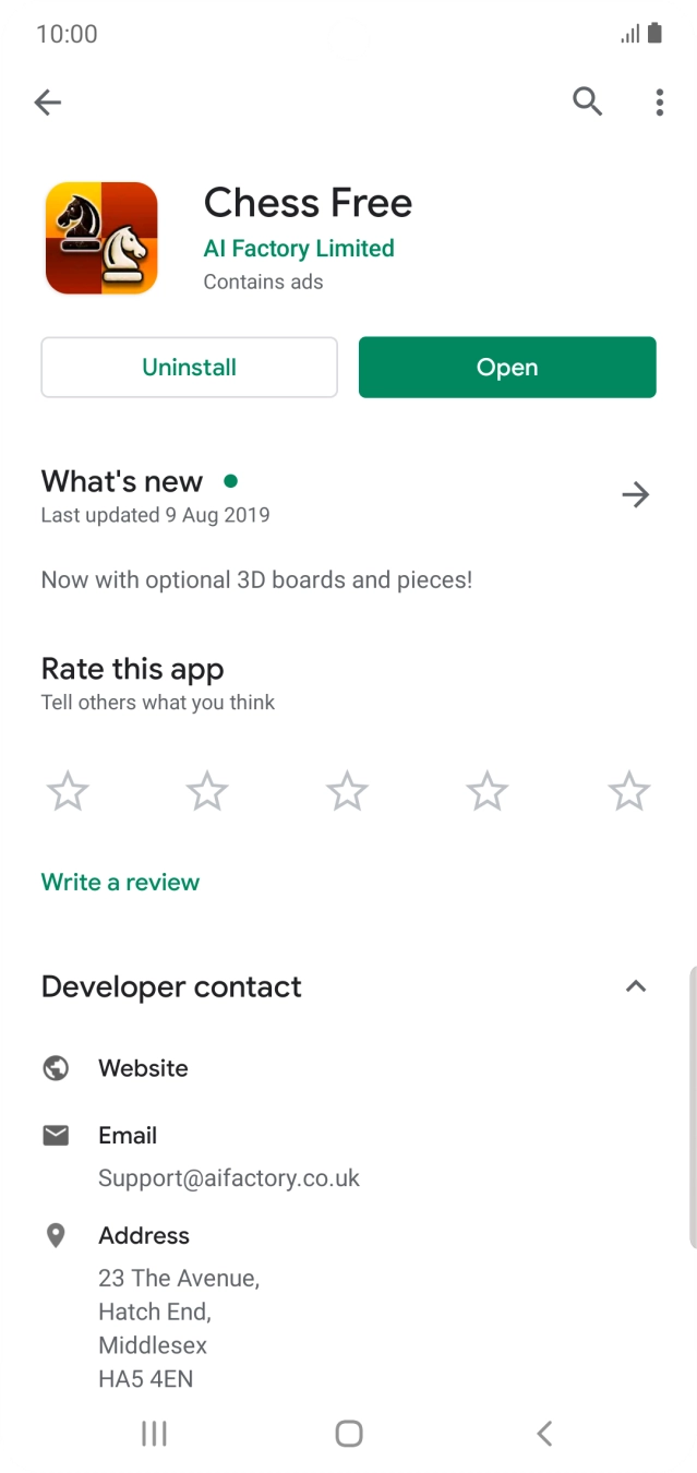 Press Uninstall.