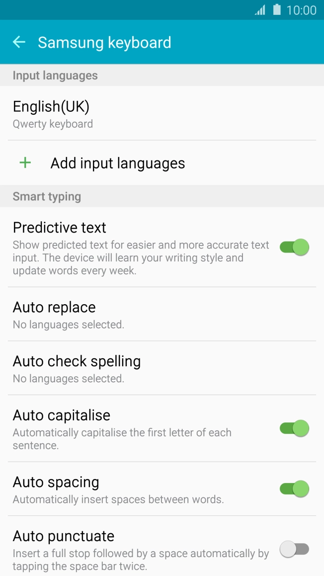 Press Add input languages.
