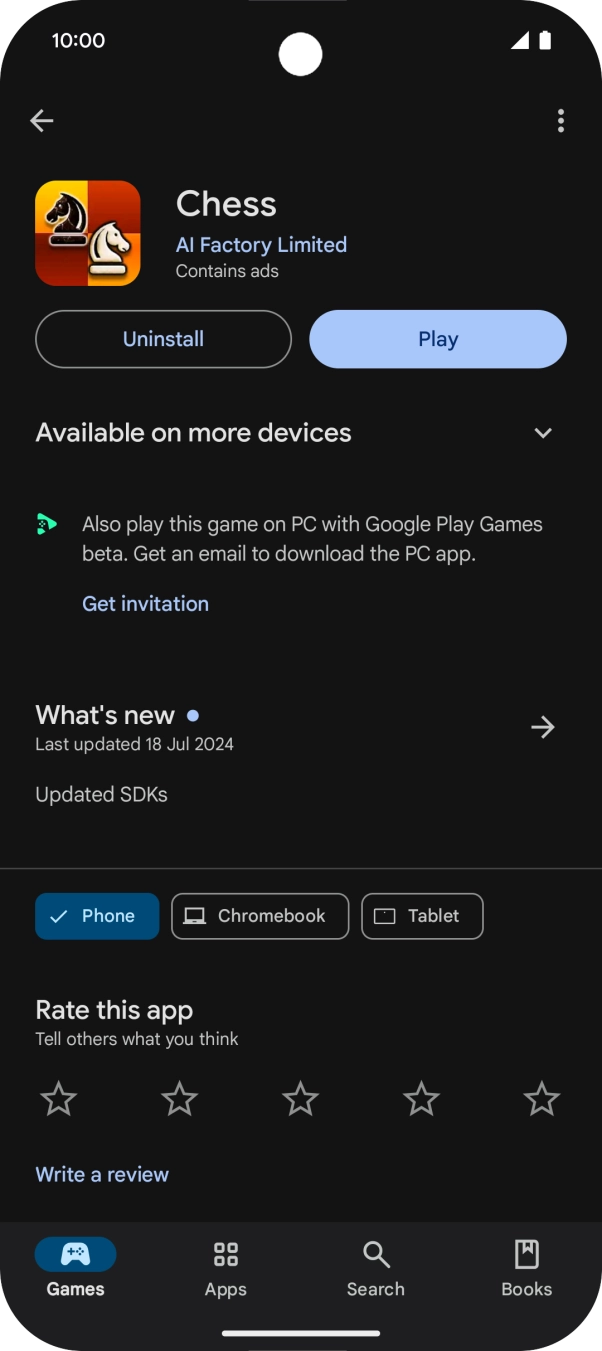Press Uninstall.