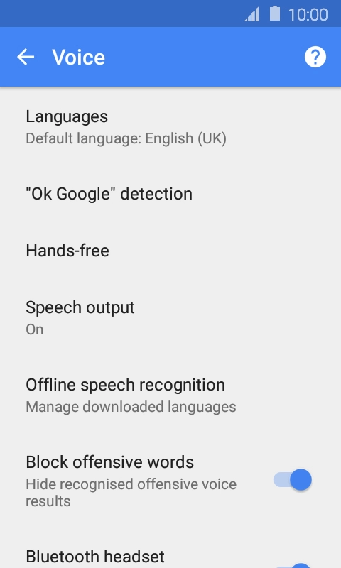 Press Languages.