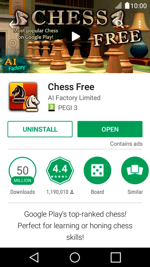 Press UNINSTALL.